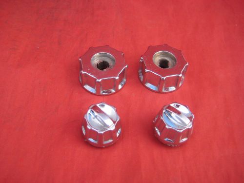 1954 chrysler radio knobs - mopar 830 - nice shiny chrome