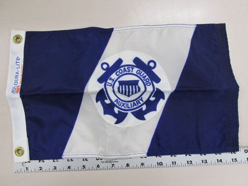 14&#034; x 8&#034; dettra dura-lite us coast guard blue &amp; white flag made in the usa