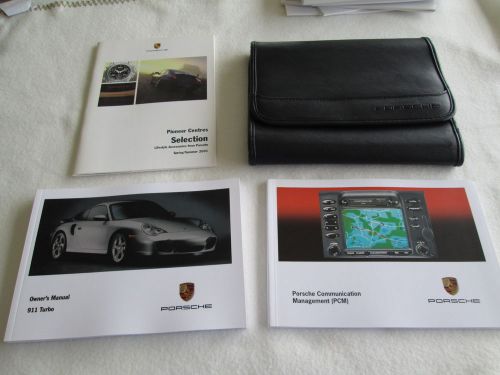 2001 porsche 911 turbo owner's manual &amp; pcm navig set 996 drivers book &amp; case