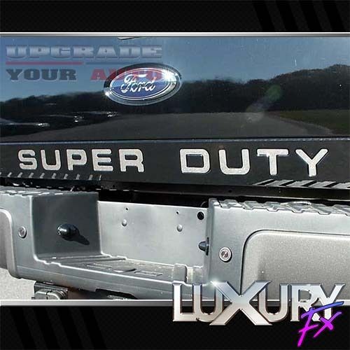 08-16 ford super duty 9p luxury fx chrome stainless steel rear tailgate graphic