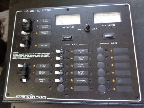 Ip-550-044 island packet yachts electrical panel with volt and amp meter