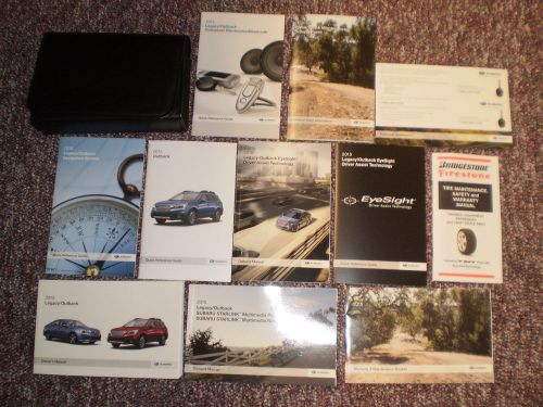 2015 subaru legacy &amp; outback complete owners manual books navigation guide case