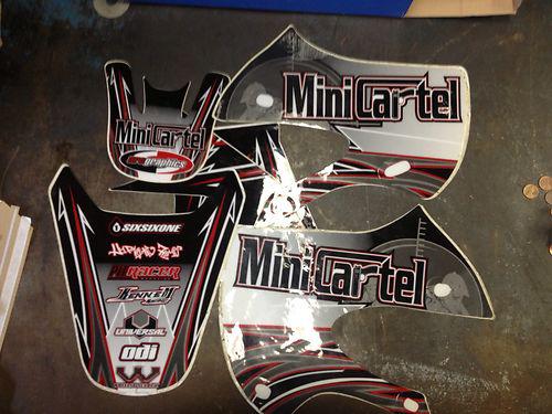 Klx 110 red minicartel graphics kit