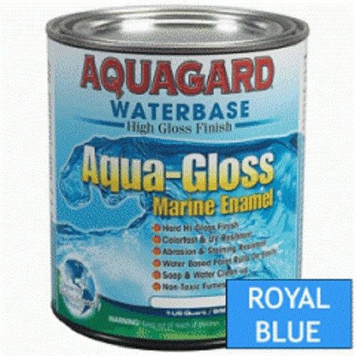 Aquagard aqua gloss waterbased enamel - 1qt - royal blue - new listing