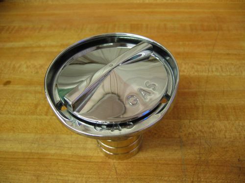 Vintage chrome boat gas fuel filler neck chris craft century boat shell lake