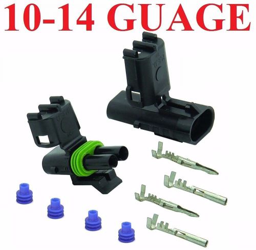 10-12-14 awg guage 2 pin position terminal weather pack weatherpack connector