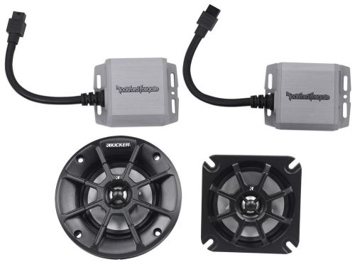Rockford fosgate pm100x1 100 watt 2/4-ohm mini motorsport amplifier+4&#034; speakers