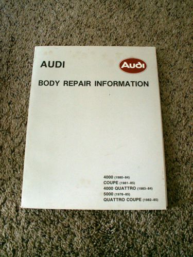 Audi body repair information covers from early to mid 1980&#039;s