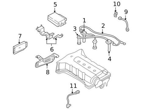 Genuine 2000-2004 kia knock sensor 0k2cc-18921