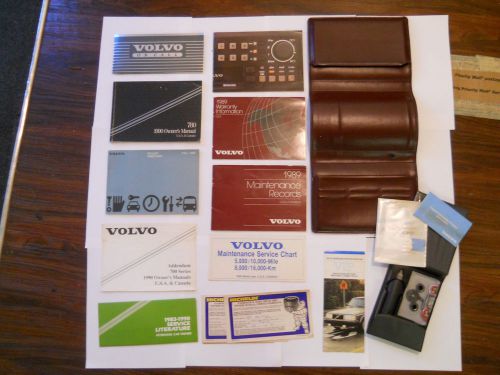 Volvo 780 bertone turbo complete manual set &amp; cassette cleaning kit