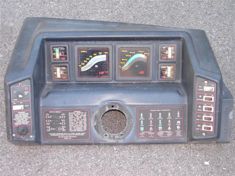 Bayliner capri dash pod panel w/ gauges & switches