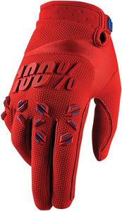 100% motorcycle riding glove youth airmatic red l / large 10004-003-06