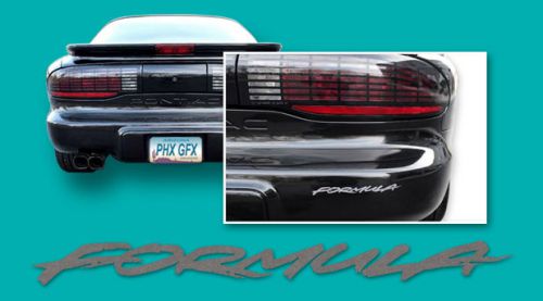 95-97 firebird formula headlight &amp; rear bumper decals charcoal gray