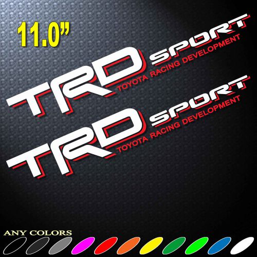 11.0"x 2pc. trd sport racing development decals sticker die cut-out auto motor