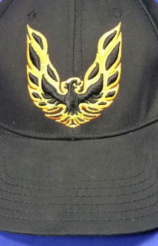 Firebird pontiac hat baseball cap gm general motors black embroidered logo usa