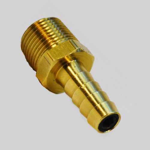 Hose id 1/4" barb x 1/16" male npt water fuel oil air gas fitting brass   l-5y