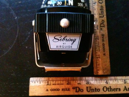 Vintage 1960&#039;s airguide sebring automobile car compass gauge accessory