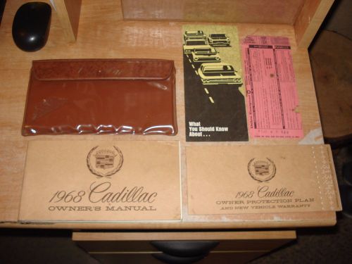 1968 cadillac owners manual set plus sleeve original glove box books