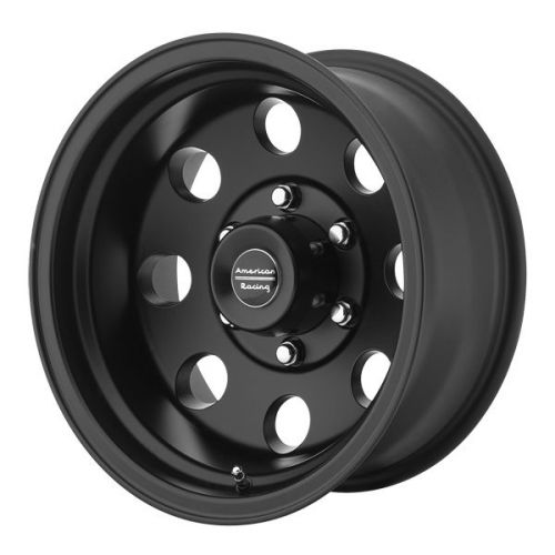 4-new american racing ar172 baja 15x7 5x139.7 -6mm satin black wheels rims