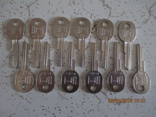 12 new gm key blanks, uncut, unused, b-49, &#034;b&#034; keys