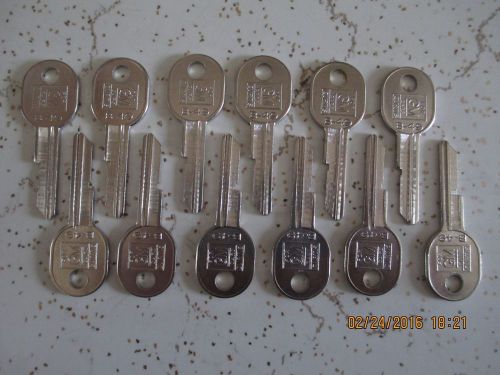 12 new gm key blanks, uncut, unused, b-49, "b" keys