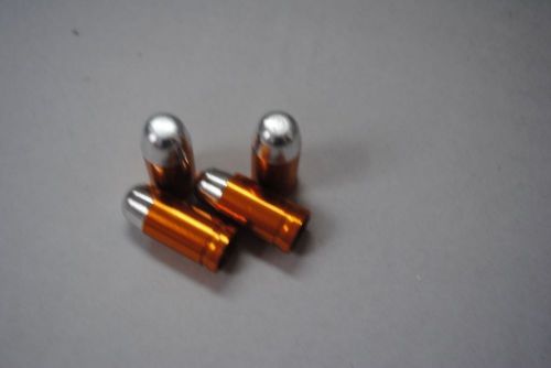4x bullets gold and silver tire wheel air valve stem cap for cars trucks bikes