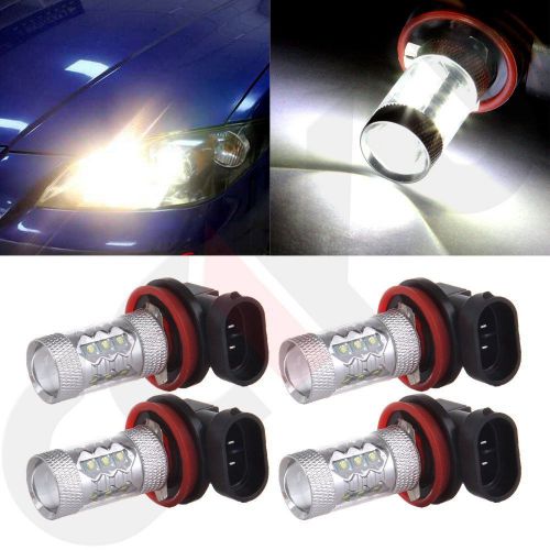 Buy 4x H11 H8 80W Daytime Running Fog LED Light DRL Cree 163535 Chip