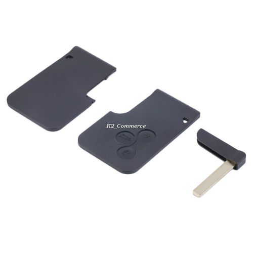 Car 3 buttons smart remote control key fob case shell card for renault k2