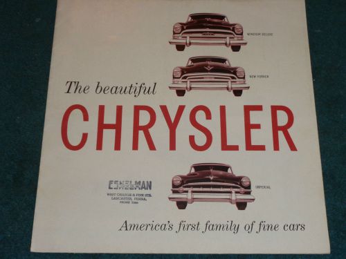 1954 chrysler sales brochure / original dealership folder poster