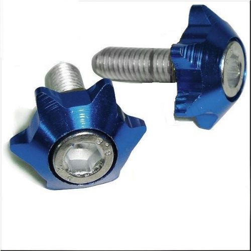 Car blue stainless steel license plate screws x 4 pieces