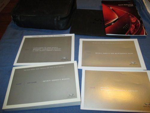 2008 g37 coupe owners manual set w/ case 08 g 37