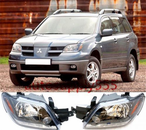 Left and right  front head lamps headlights for mitsubishi outlander 2003-2005