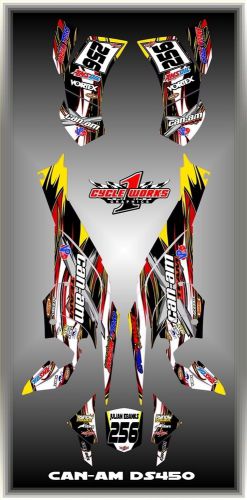 Can-am ds 450 ds450  semi custom graphics kit flo1