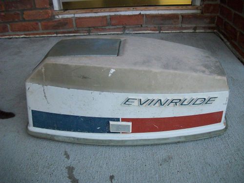 Vintage 1973 evinrude lark 50 outboard boat motor cover hood shroud cowl housing