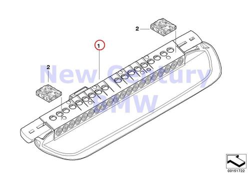 Bmw genuine third stoplamp third stoplamp black e92 e92n
