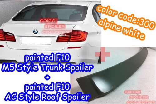Painted bmw 11~16 f10 sedan ac type roof + m5 type trunk spoiler color:303◎
