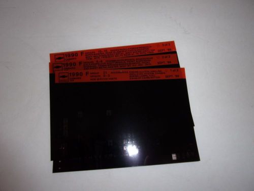 1982-1990 chevrolet camaro/berlinette microfiche cards