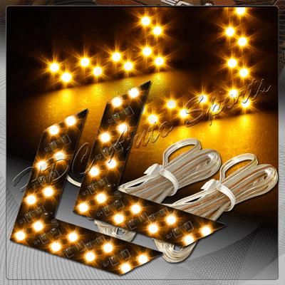 2x universal 14 amber led blinkers arrow side view mirror turn signal indicators