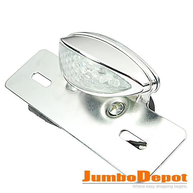Motorcycle license plate holder mount led brake tail light fit atv custom buggy