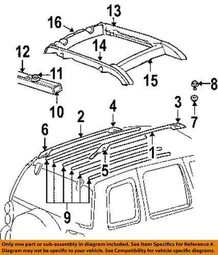 Jeep oem 55360426ac luggage carrier-side rail cap