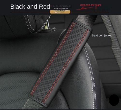 Car Accessories Seat Belt Shoulder Covers Breathable Protector Pad PU leather 2x, US $11.19, image 3