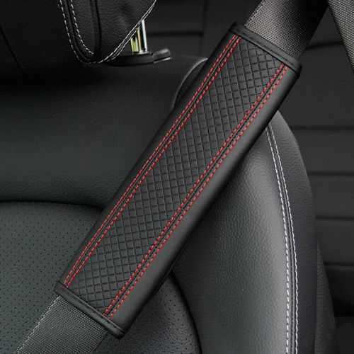 Car Accessories Seat Belt Shoulder Covers Breathable Protector Pad PU leather 2x, US $11.19, image 6