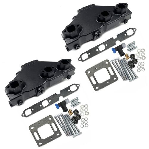 2 Set for MerCruiser GM V6 175 185 205 262 4.3L Marine Exhaust Manifold & Gasket, US $349.99, image 3
