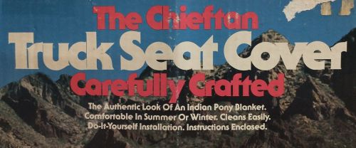 Vintage THE CHIEFTAN Indian Pony Blanket TRUCK SEAT COVER For Bench Seats NEW!, US $149.95, image 2