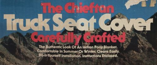 Vintage THE CHIEFTAN Indian Pony Blanket TRUCK SEAT COVER For Bench Seats NEW!, US $149.95, image 14