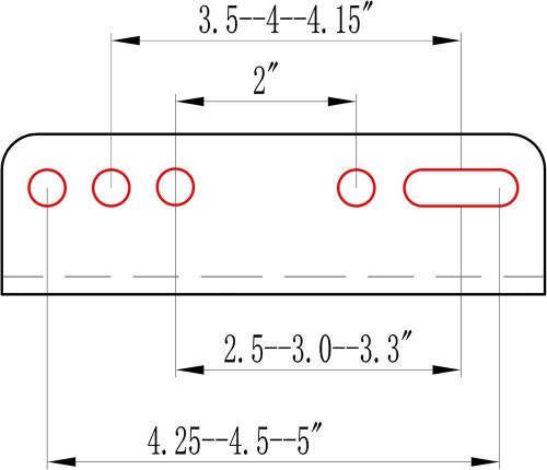 Universal zero turn mower trailer hitch - 3/16'' 3"-5" hitch, orange