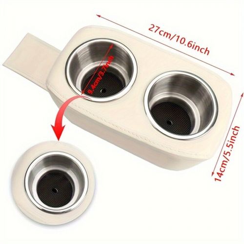 Double Drink Holder Bottle Holder Couch Cup Holder Tray for Car RV Yachet Beige, US $49.99, image 6