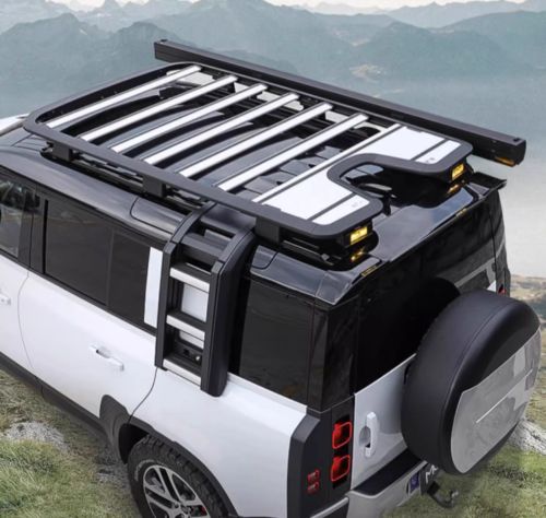 For Land Rover Defender 2020-2024 suit Black Top Roof Rack Luggage Carrier Rail, US $1,698.33, image 4