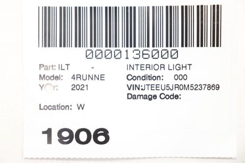 2021 TOYOTA 4RUNNER Interior Light, US $800.00, image 7