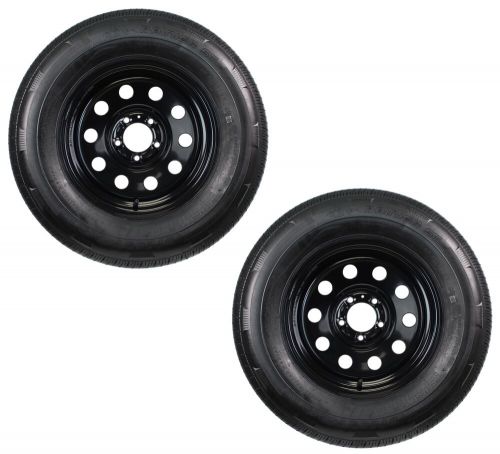 2-Pack Radial Trailer Tire On Rim Rainier ST205/75R15 5-4.5 Black Modular Wheel, US $254.97, image 6